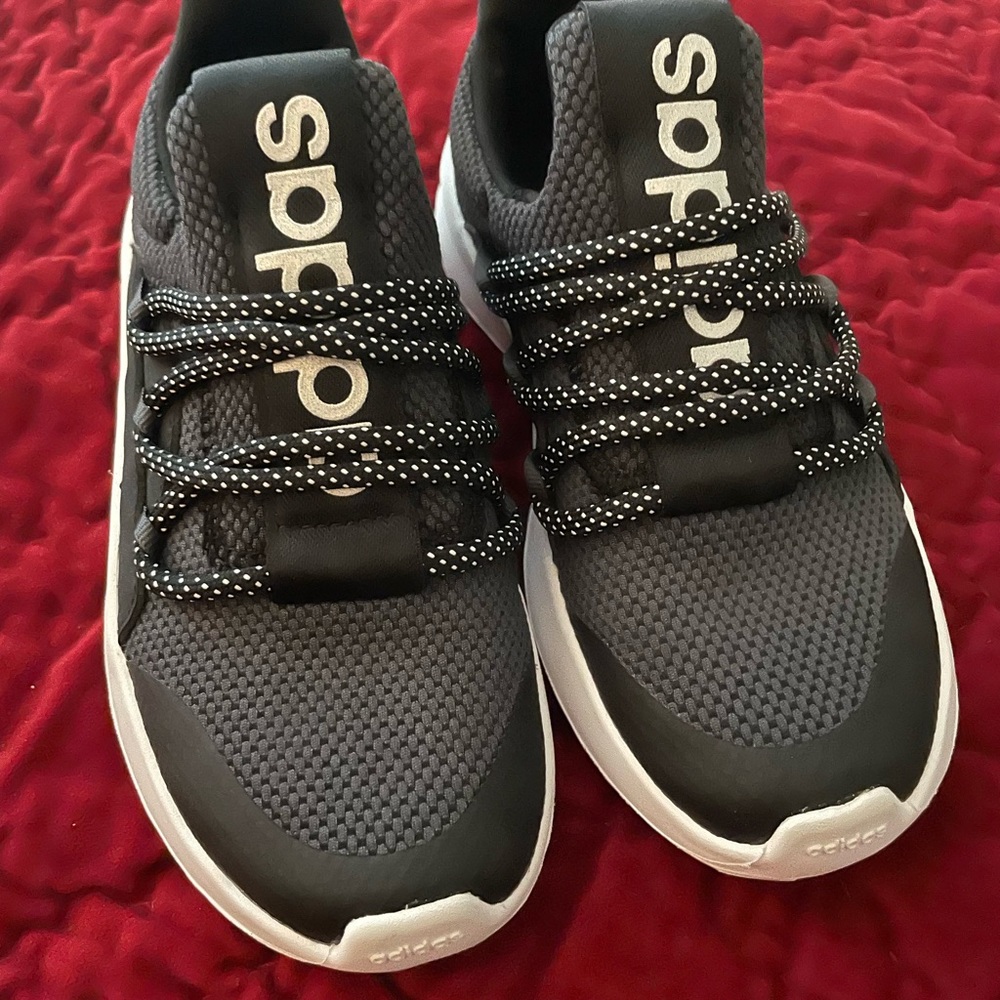 adidas Unisex-Child Lite Racer Adapt 5.0 Slip On Lace Shoes Black size 13